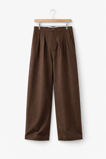 Men's Tailored Trousers Classic Slim Fit Flat-Front Straight Leg Smart-Casual Office Formal Business Everyday Thornton