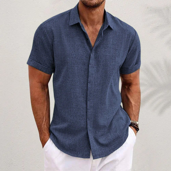 Men's Collared Shirt Classic Long-Sleeve Button-Up Timeless Smart-Casual Office Casual Everyday Relaxed Fit Thurston