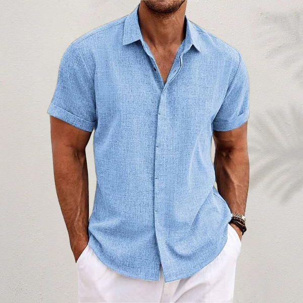 Men's Collared Shirt Classic Long-Sleeve Button-Up Timeless Smart-Casual Office Casual Everyday Relaxed Fit Thurston