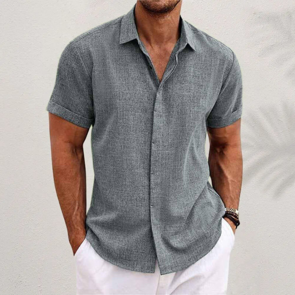 Men's Collared Shirt Classic Long-Sleeve Button-Up Timeless Smart-Casual Office Casual Everyday Relaxed Fit Thurston