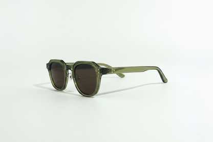 Men's Olive Sunglasses Panto Frame Brown Lens Retro Fashion Casual Beach Holiday Everyday Driving Cassian