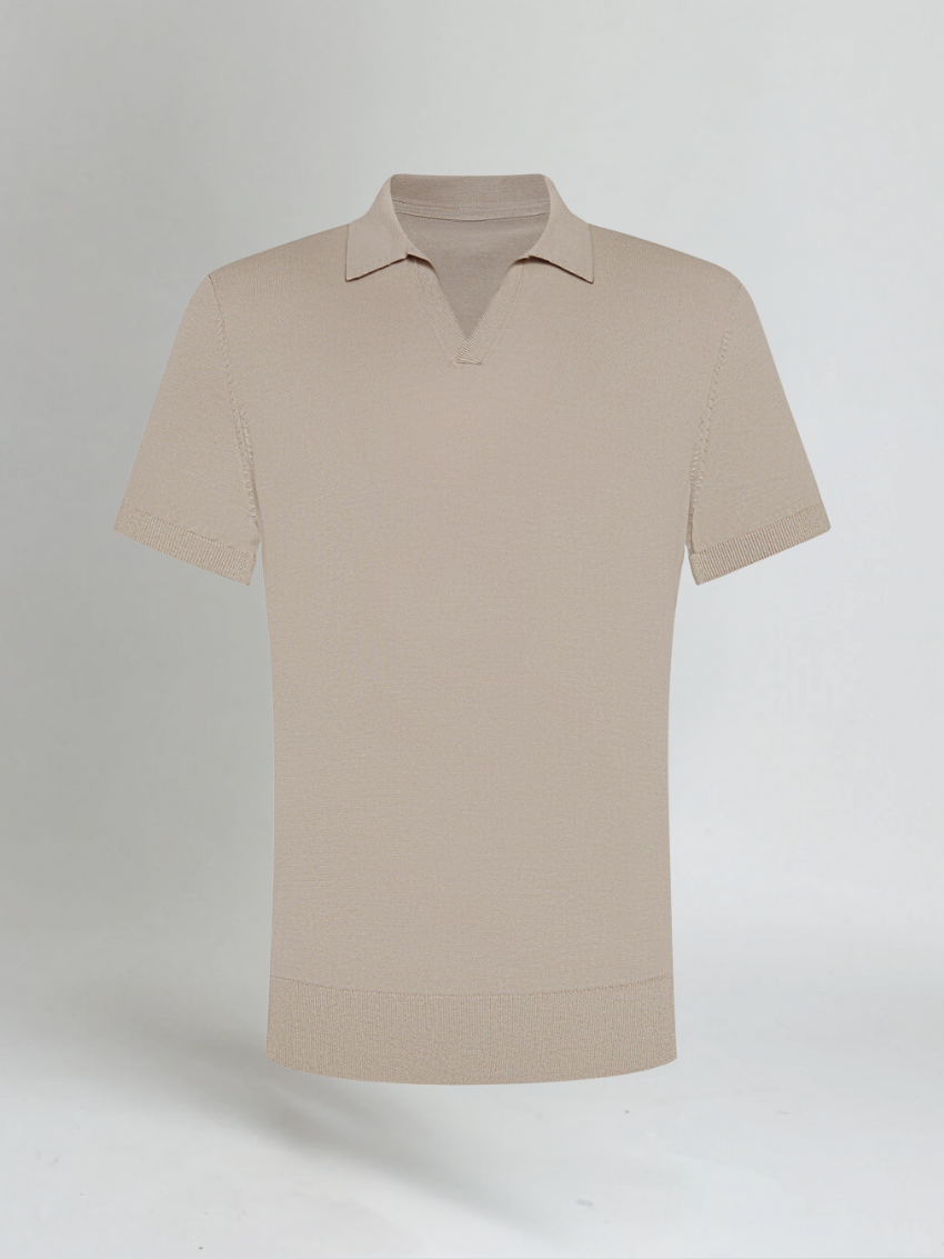 Men's Casual Polo Shirt Short-Sleeve Collared Buttonless Everyday Wear