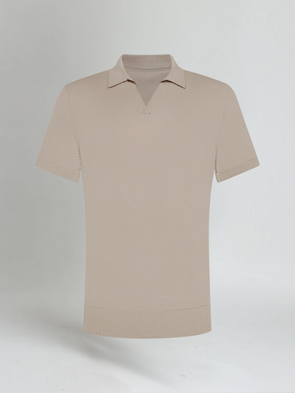Men's Casual Polo Shirt Short-Sleeve Collared Buttonless Everyday Wear