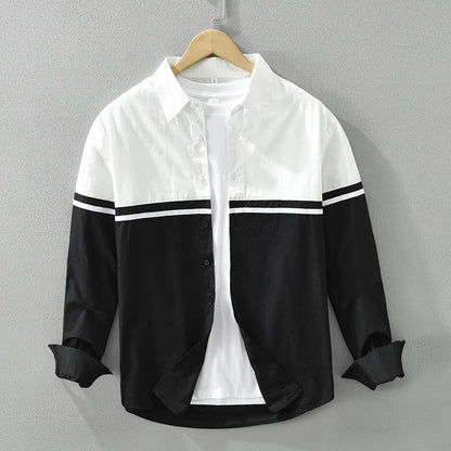 Men's Long-Sleeve Shirt Classic Button-Up Collared Casual Smart-Casual Office Everyday Relaxed Fit Conrad