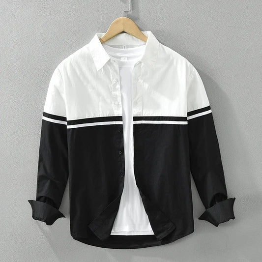 Men's Long-Sleeve Shirt Classic Button-Up Collared Casual Smart-Casual Office Everyday Relaxed Fit Conrad