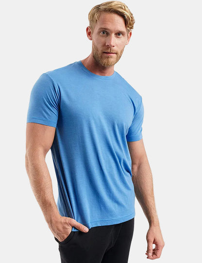 Men's Base Layer T-Shirt Quick-Dry Knit Slim Fit Crew Neck Casual Gym Sport Training Everyday Zander