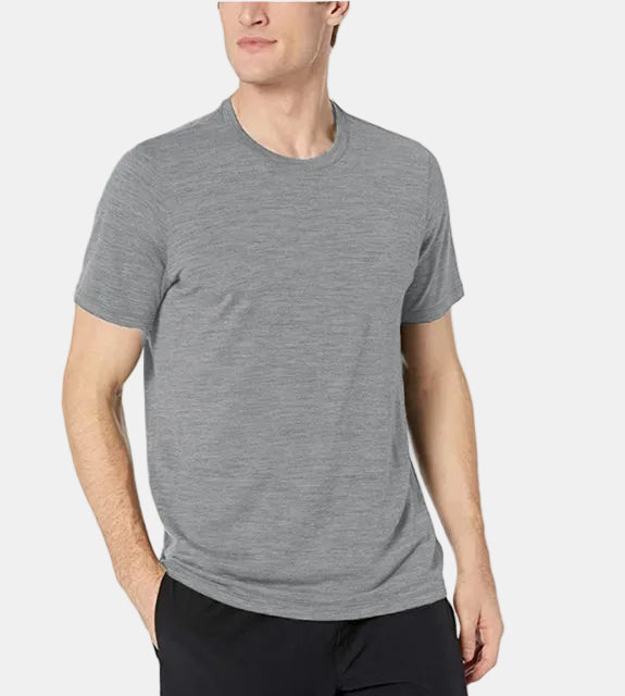 Men's Base Layer T-Shirt Quick-Dry Knit Slim Fit Crew Neck Casual Gym Sport Training Everyday Zander