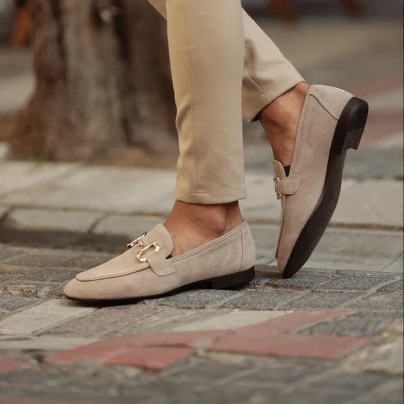 Men's Horsebit Loafers Slip-On Round Toe Moccasin Elegant Smart-Casual Office Formal Casual Leather Look Beaumont