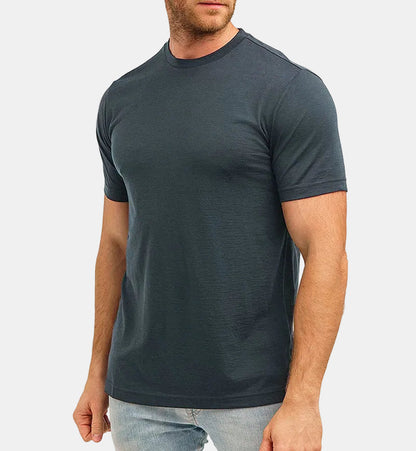 Men's Base Layer T-Shirt Quick-Dry Knit Slim Fit Crew Neck Casual Gym Sport Training Everyday Zander