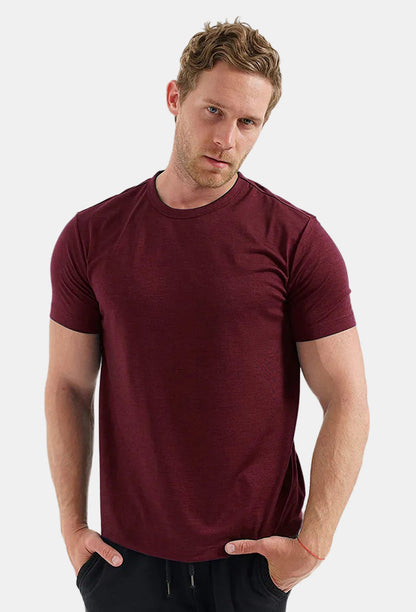 Men's Base Layer T-Shirt Quick-Dry Knit Slim Fit Crew Neck Casual Gym Sport Training Everyday Zander