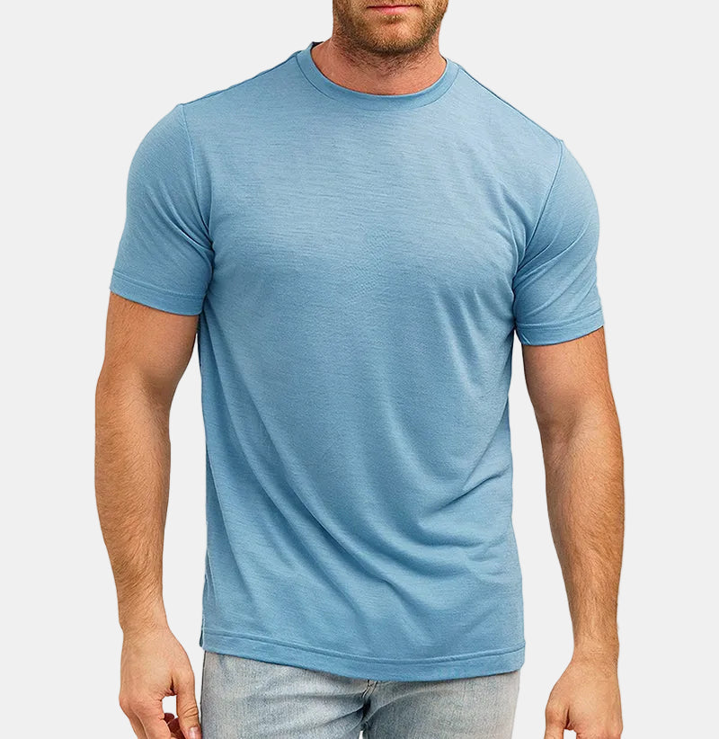 Men's Base Layer T-Shirt Quick-Dry Knit Slim Fit Crew Neck Casual Gym Sport Training Everyday Zander