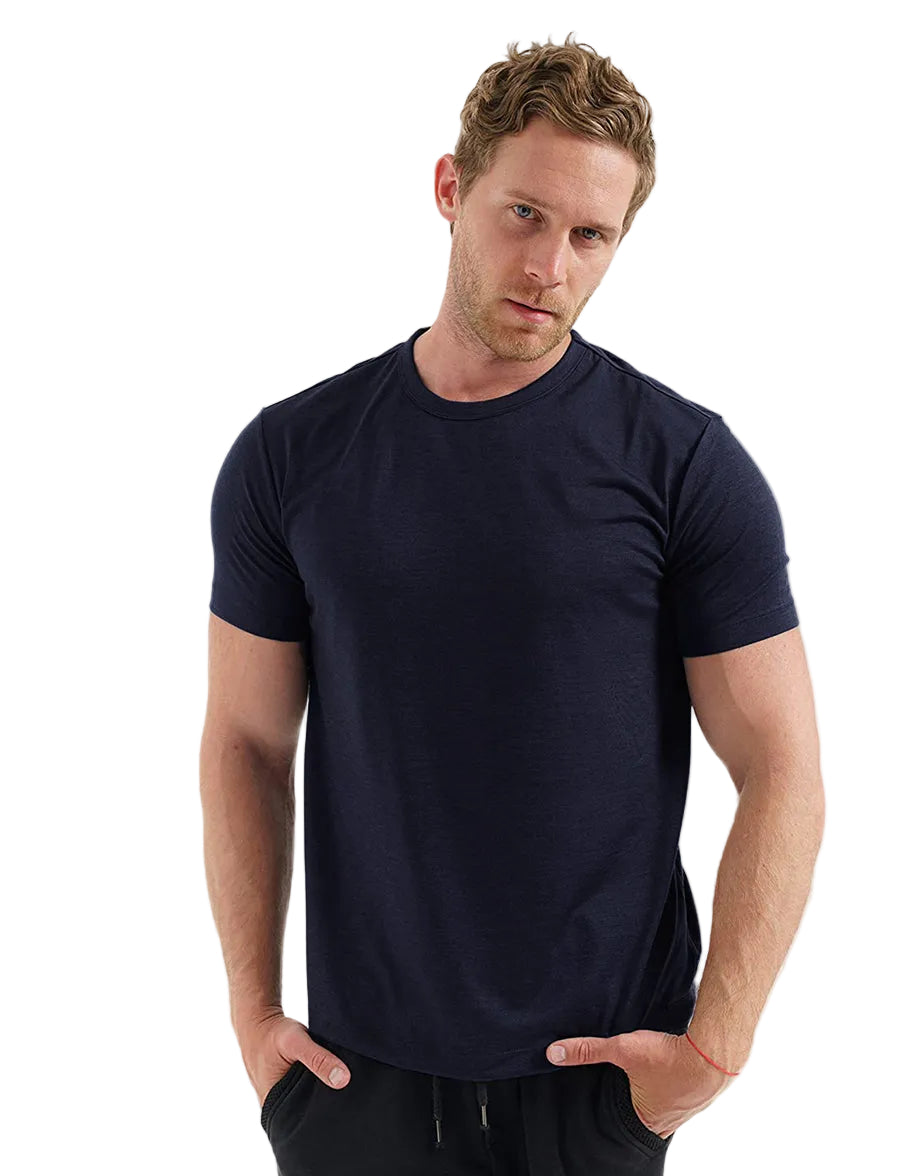 Men's Base Layer T-Shirt Quick-Dry Knit Slim Fit Crew Neck Casual Gym Sport Training Everyday Zander