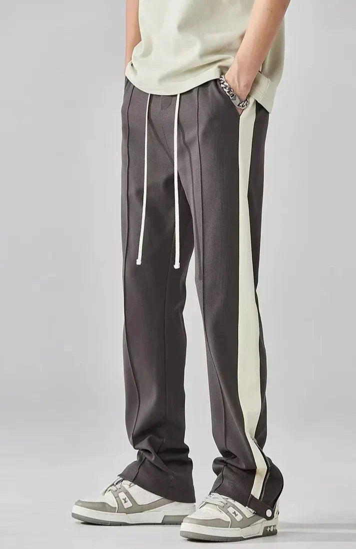 Men's Joggers Side-Stripe Drawstring Elastic Cuff Tapered Casual Sport Streetwear Loungewear Ezra