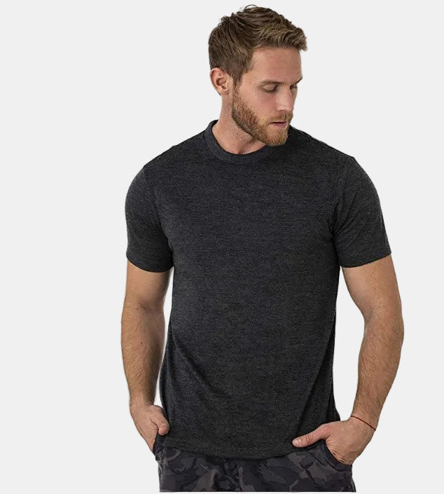 Men's Base Layer T-Shirt Quick-Dry Knit Slim Fit Crew Neck Casual Gym Sport Training Everyday Zander