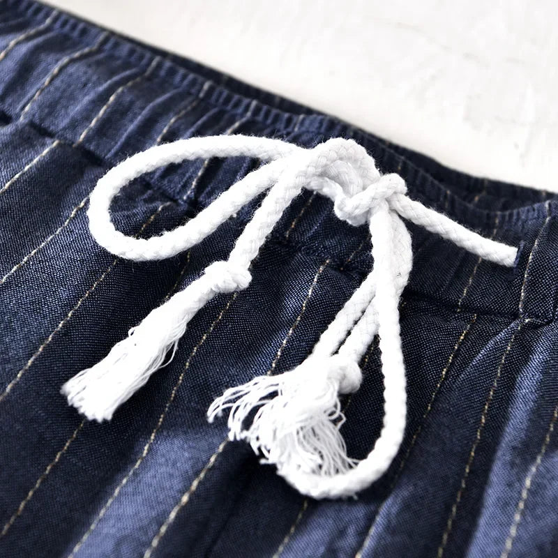 Men's Linen Shorts Drawstring Elastic Waist Relaxed Fit Breathable Casual Beach Holiday Everyday Loungewear Reed