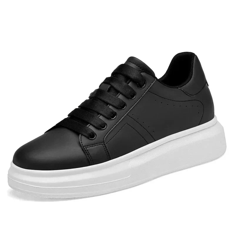 Men's Platform Sneakers Low-Top Lace-Up Trainers Chunky Sole Casual Everyday Walking Streetwear Versatile Rex