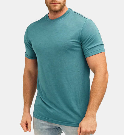 Men's Base Layer T-Shirt Quick-Dry Knit Slim Fit Crew Neck Casual Gym Sport Training Everyday Zander