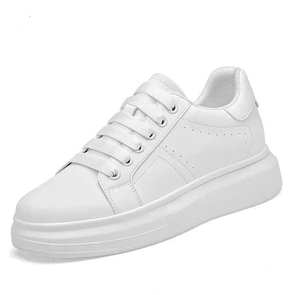 Men's Platform Sneakers Low-Top Lace-Up Trainers Chunky Sole Casual Everyday Walking Streetwear Versatile Rex