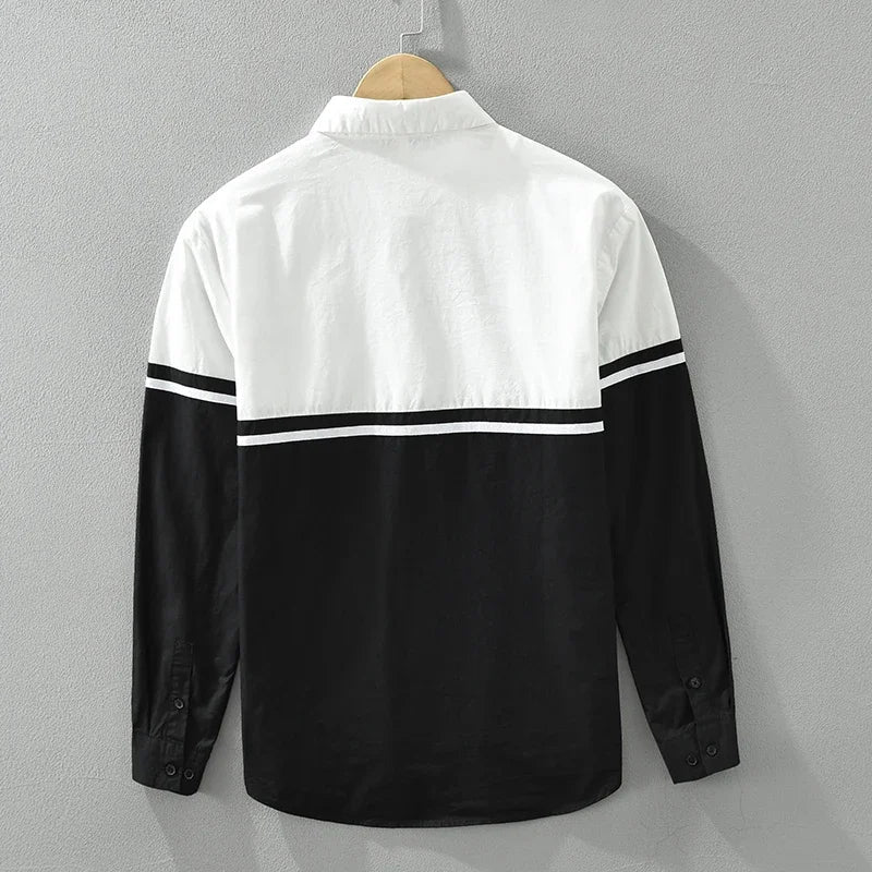 Men's Long-Sleeve Shirt Classic Button-Up Collared Casual Smart-Casual Office Everyday Relaxed Fit Conrad