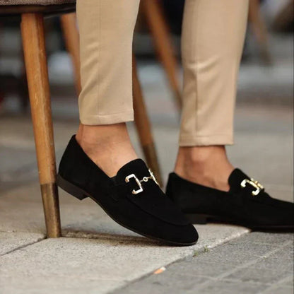 Men's Horsebit Loafers Slip-On Round Toe Moccasin Elegant Smart-Casual Office Formal Casual Leather Look Beaumont