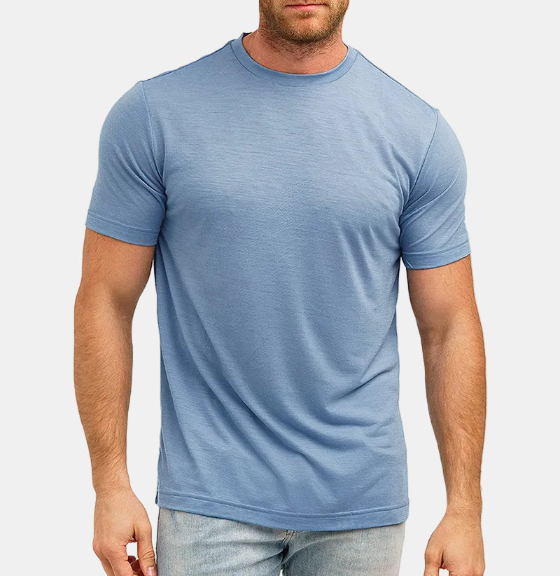 Men's Base Layer T-Shirt Quick-Dry Knit Slim Fit Crew Neck Casual Gym Sport Training Everyday Zander