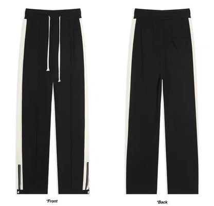 Men's Joggers Side-Stripe Drawstring Elastic Cuff Tapered Casual Sport Streetwear Loungewear Ezra