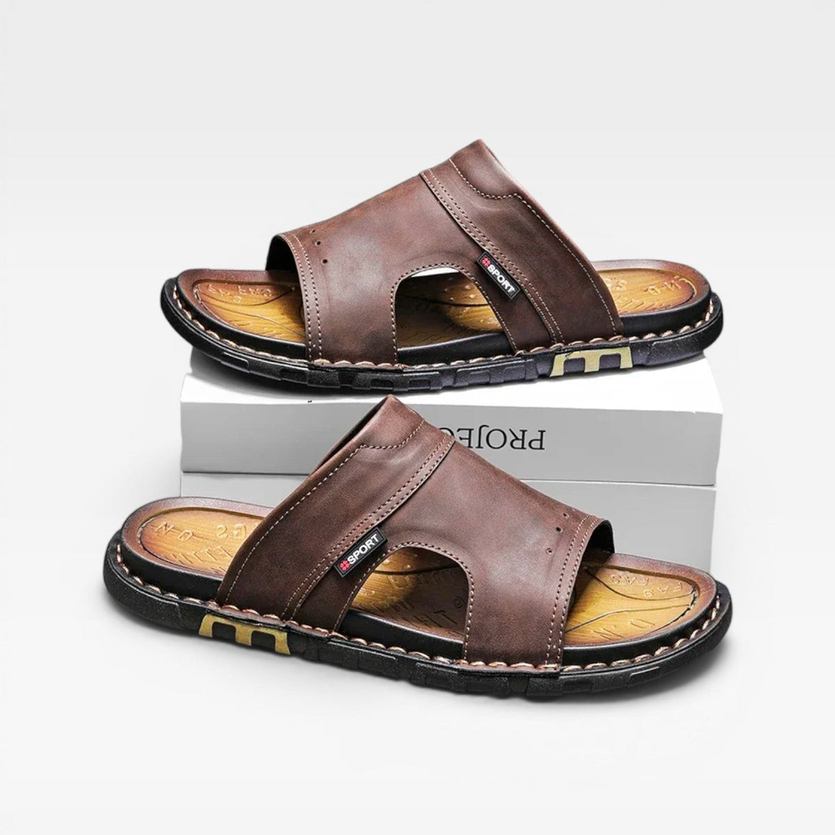 Men's Slide Sandals Open-Toe Slip-On Classic Casual Beach Pool Everyday Holiday Comfort Outdoor Versatile Reeves