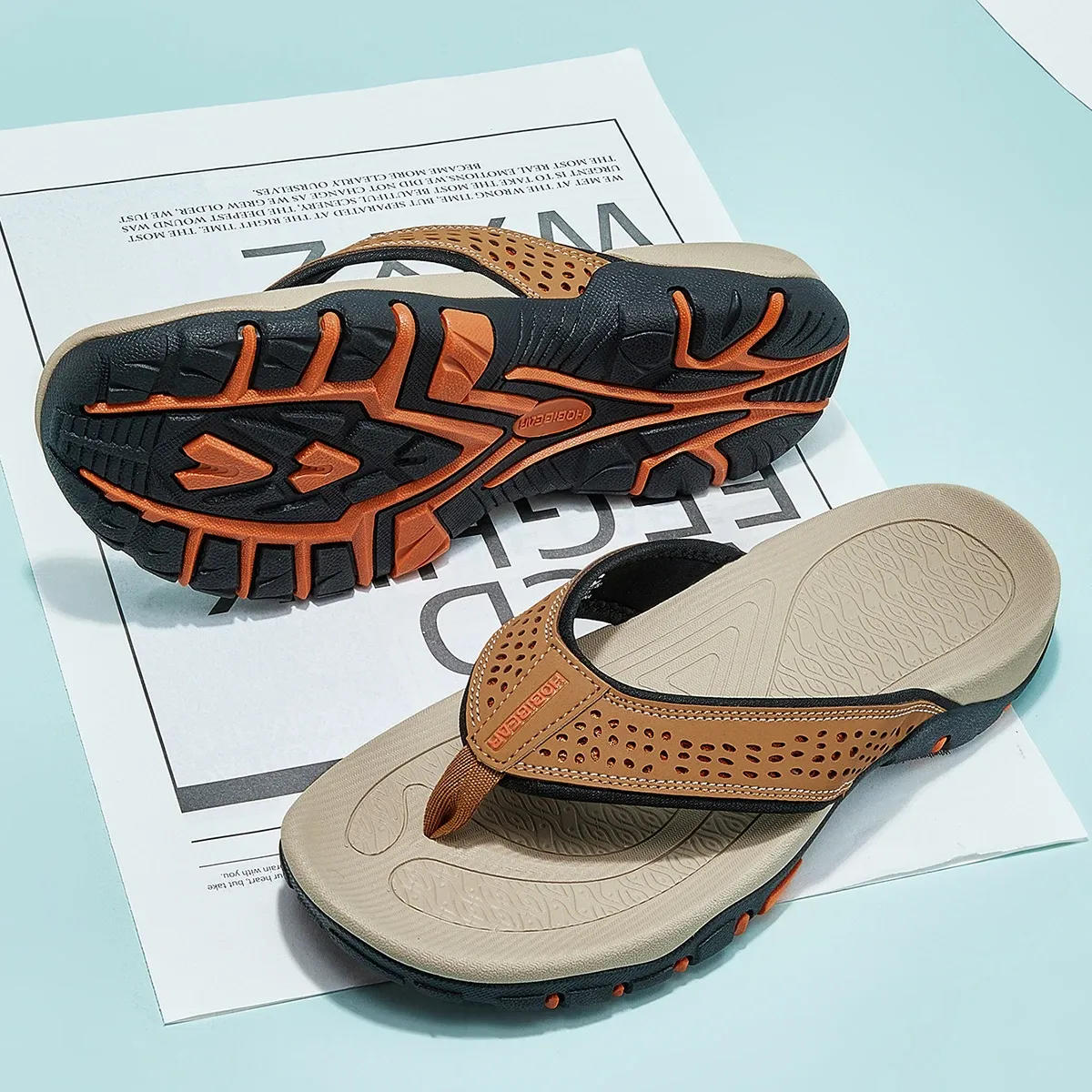 Men's Flip Flops Thong Sandals Slip-On Casual Beach Pool Everyday Holiday Outdoor Comfort Lightweight Finn
