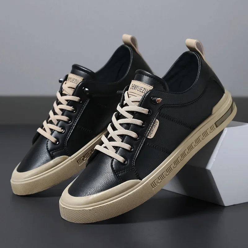 Men's Two-Tone Sneakers Low-Top Lace-Up Trainers Casual Everyday Walking Comfort Streetwear Versatile Ronin