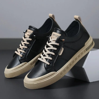 Men's Two-Tone Sneakers Low-Top Lace-Up Trainers Casual Everyday Walking Comfort Streetwear Versatile Ronin