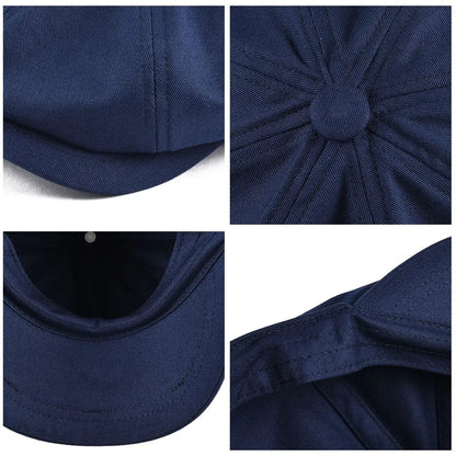 Men's Newsboy Cap Twill 8-Panel Flat Cap Baker Boy Classic Casual Everyday Vintage Outdoor Versatile Alfie