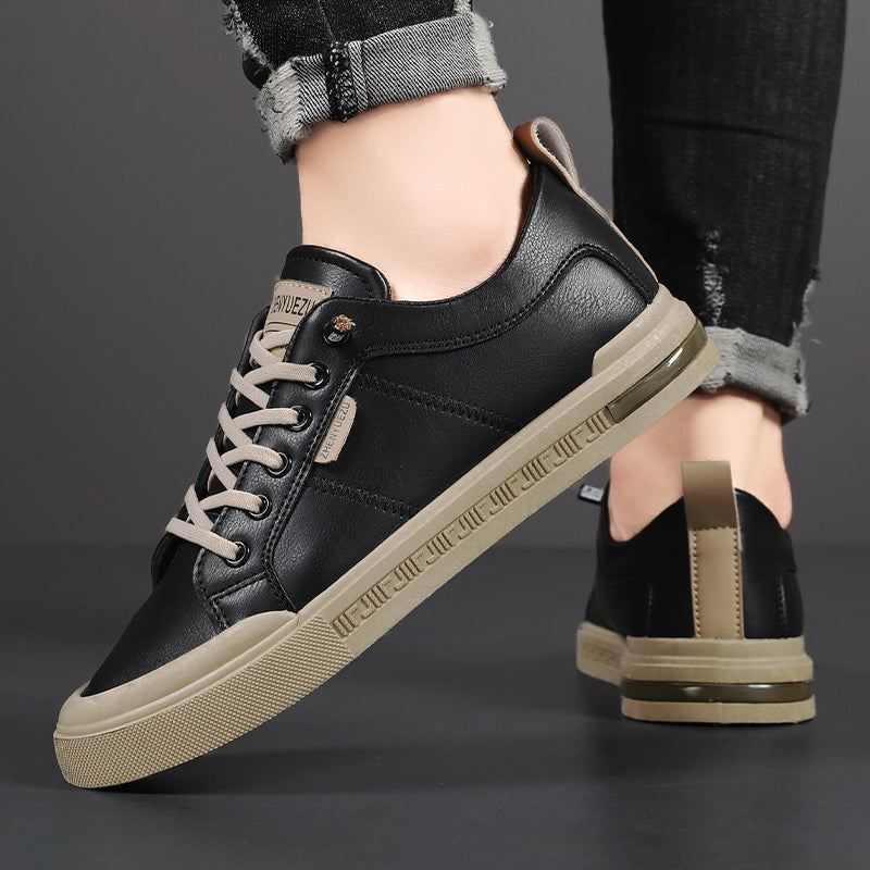 Men's Two-Tone Sneakers Low-Top Lace-Up Trainers Casual Everyday Walking Comfort Streetwear Versatile Ronin