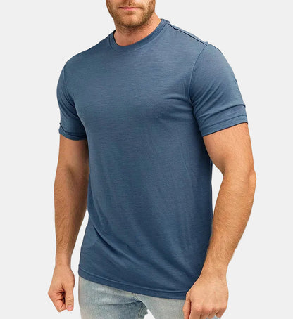 Men's Base Layer T-Shirt Quick-Dry Knit Slim Fit Crew Neck Casual Gym Sport Training Everyday Zander