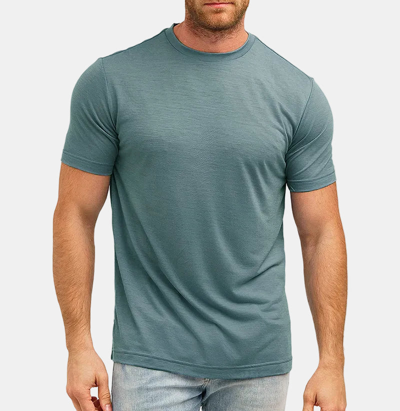 Men's Base Layer T-Shirt Quick-Dry Knit Slim Fit Crew Neck Casual Gym Sport Training Everyday Zander