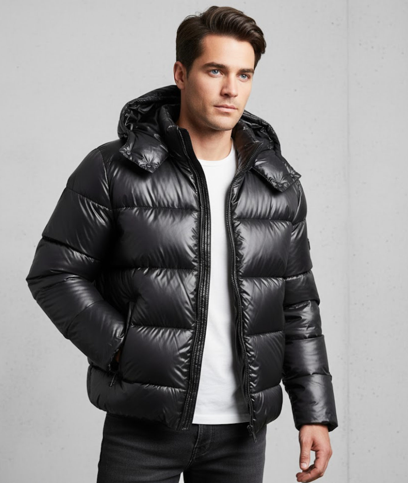 Men's Puffer Jacket Padded Full-Zip Insulated Quilted Warm Casual Layering Outdoor Winter Everyday Streetwear