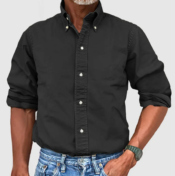 Men's Long-Sleeve Shirt Classic Fit Button-Up Versatile Casual Everyday
