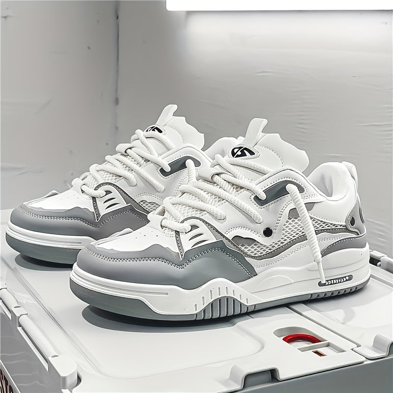 Men's Casual Shoes Sporty Sneakers Low-Top Lace-Up Trainers Everyday Walking Comfort Versatile Streetwear Redman