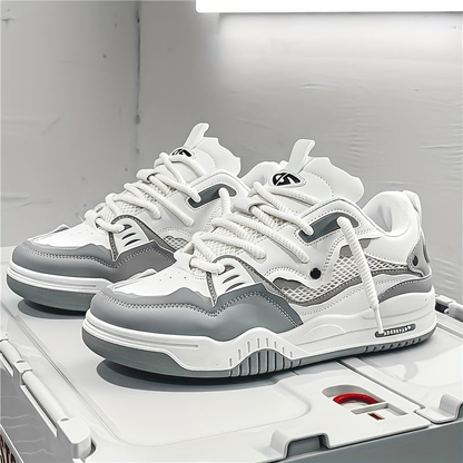 Men's Casual Shoes Sporty Sneakers Low-Top Lace-Up Trainers Everyday Walking Comfort Versatile Streetwear Redman