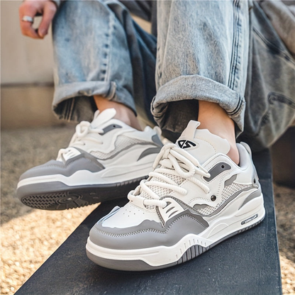 Men's Casual Shoes Sporty Sneakers Low-Top Lace-Up Trainers Everyday Walking Comfort Versatile Streetwear Redman