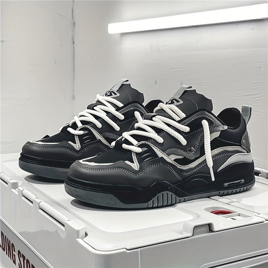 Men's Casual Shoes Sporty Sneakers Low-Top Lace-Up Trainers Everyday Walking Comfort Versatile Streetwear Redman