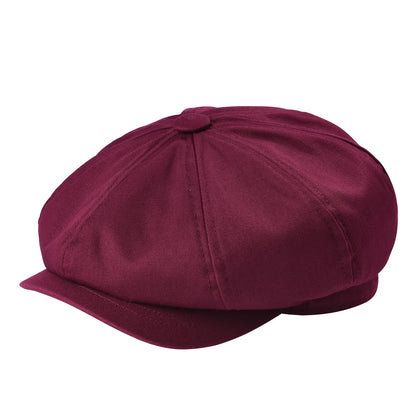 Men's Newsboy Cap Twill 8-Panel Flat Cap Baker Boy Classic Casual Everyday Vintage Outdoor Versatile Alfie