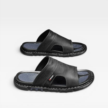 Men's Slide Sandals Open-Toe Slip-On Classic Casual Beach Pool Everyday Holiday Comfort Outdoor Versatile Reeves