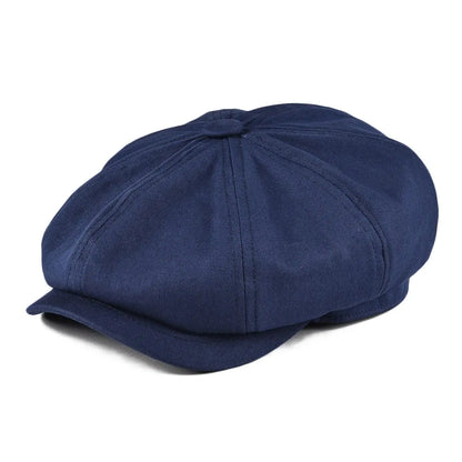 Men's Newsboy Cap Twill 8-Panel Flat Cap Baker Boy Classic Casual Everyday Vintage Outdoor Versatile Alfie