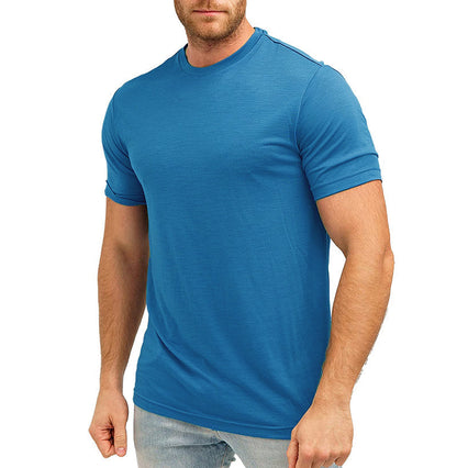 Men's Base Layer T-Shirt Quick-Dry Knit Slim Fit Crew Neck Casual Gym Sport Training Everyday Zander