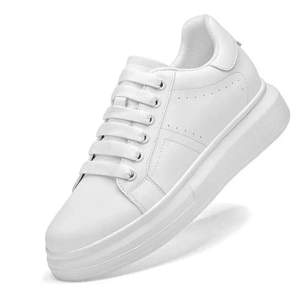 Men's Platform Sneakers Low-Top Lace-Up Trainers Chunky Sole Casual Everyday Walking Streetwear Versatile Rex