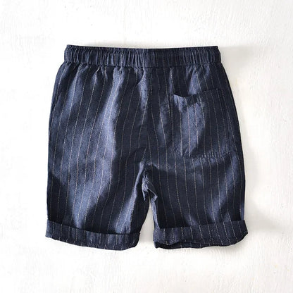 Men's Linen Shorts Drawstring Elastic Waist Relaxed Fit Breathable Casual Beach Holiday Everyday Loungewear Reed