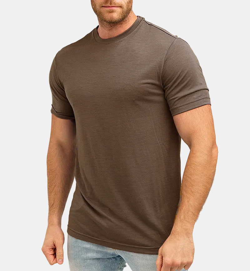 Men's Base Layer T-Shirt Quick-Dry Knit Slim Fit Crew Neck Casual Gym Sport Training Everyday Zander