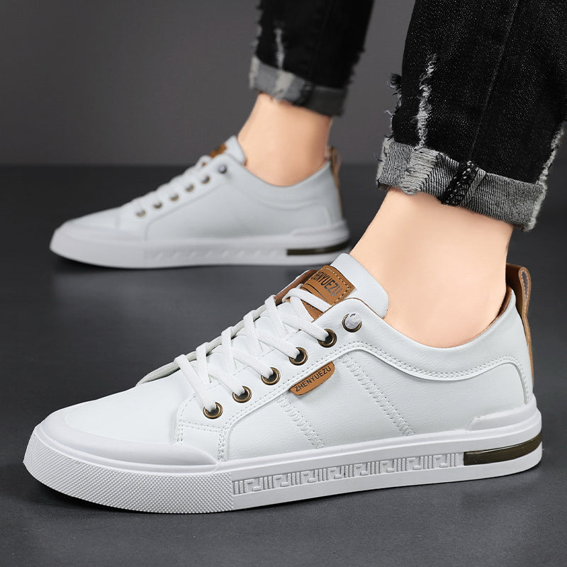 Men's Two-Tone Sneakers Low-Top Lace-Up Trainers Casual Everyday Walking Comfort Streetwear Versatile Ronin