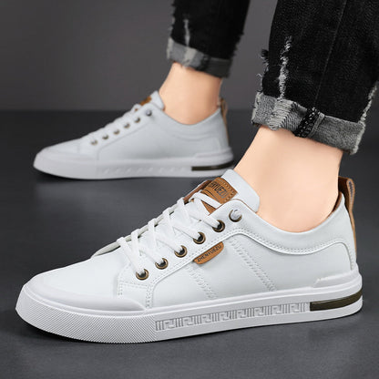 Men's Two-Tone Sneakers Low-Top Lace-Up Trainers Casual Everyday Walking Comfort Streetwear Versatile Ronin