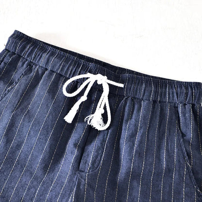 Men's Linen Shorts Drawstring Elastic Waist Relaxed Fit Breathable Casual Beach Holiday Everyday Loungewear Reed